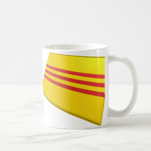 US- u. Vietnam-Flaggen (Südvietnam) Kaffeetasse