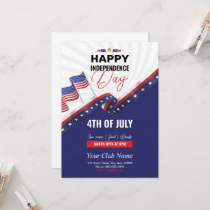 US-Unabhängigkeitsfeier Party-Einladungsflyer Einladung