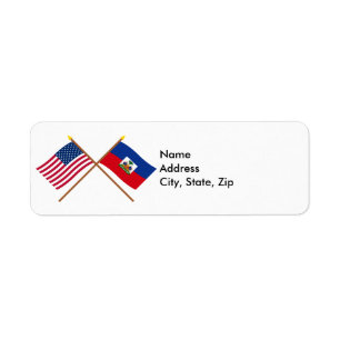 US und Haiti gekreuzte Flaggen