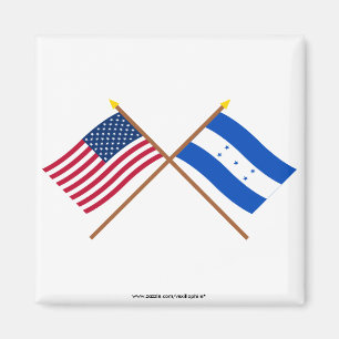 US und Honduras gekreuzte Flaggen Magnet