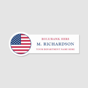 US-US Flagge mit benutzerdefinierter amerikanische Namensschild