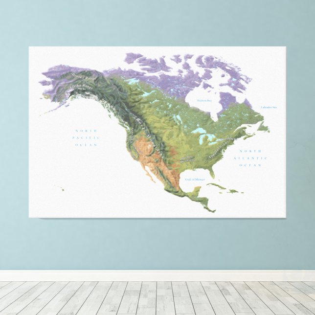 US USA American Mountain Ranges Map 60x40 inch Fotodruck (Von Creator hochgeladen)
