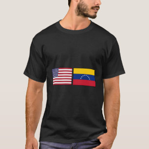 US-Venezuela Flag Venezuelan American Flags Design T-Shirt