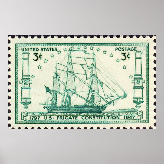 US-Verfassung 150 Jubiläum Briefmarke 1947 Larg Poster (Vorne)