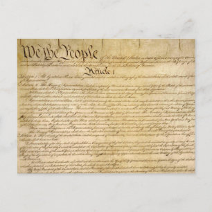 US-Verfassungsfreiheit - Kennen Sie Ihre Rechte! Postkarte
