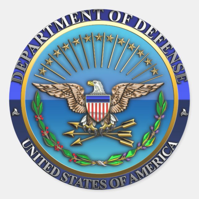 US-Verteidigungsministerium Runder Aufkleber (Vorderseite)