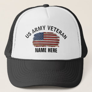 US-VETERAN-AMERIKANISCHE FLAG PERSONALISIERT TRUCKERKAPPE