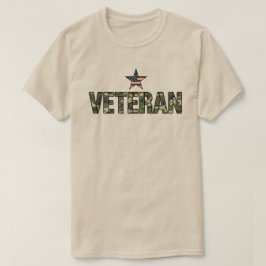 US Veteran Camo Text T-Shirt