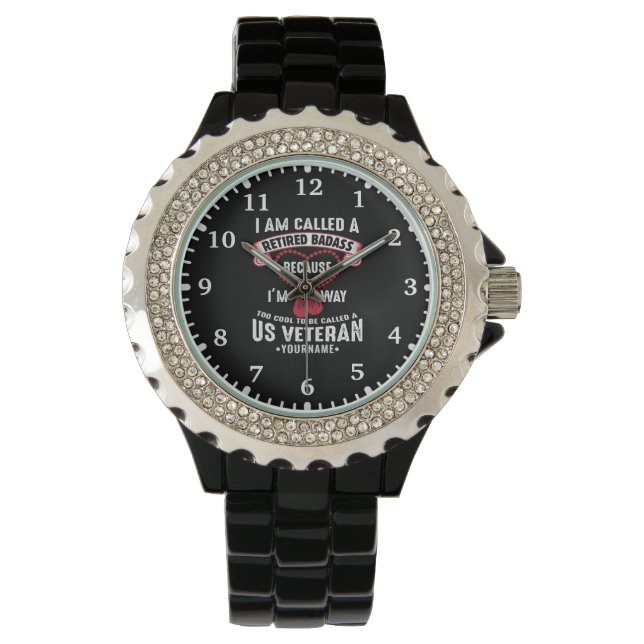 US Veteran Spaß Remüder Soldier Armbanduhr (Vorderseite)