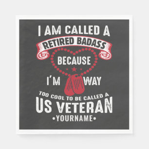 US Veteran Spaß Remüder Soldier Serviette