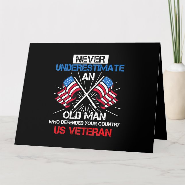 US-Veteran unterschätzt einen Alten nie 159 Karte (Vorderseite)