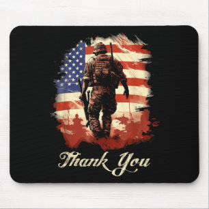 US-Veteranen-Amerikanische-Flagge-Danke-Gedenktag Mousepad