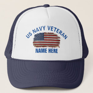 US-VETERANEN AMERIKANISCHE FLAGGE PERSONALISIERT TRUCKERKAPPE