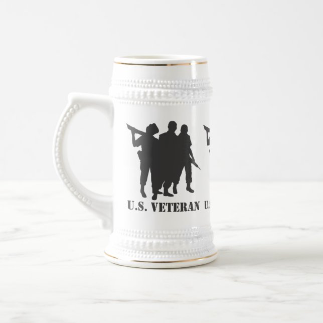 US VETERANEN-BIER STEIN BIERGLAS (Links)