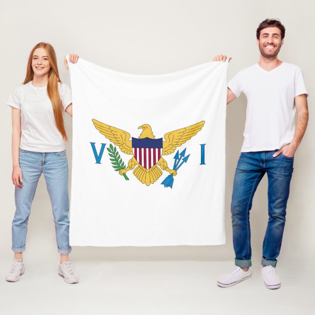 US-Virgin-Inseln-Flagge Fleecedecke (Beispiel)