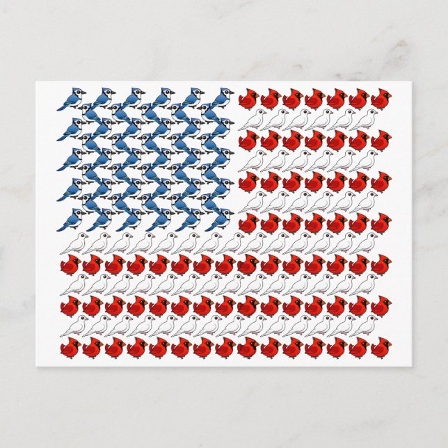 US-Vogelflagge Postkarte (Vorderseite)
