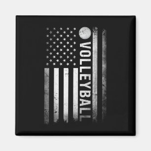 US Volleyball Practice USA Flag American Women Men Magnet