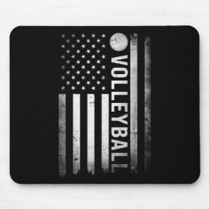 US Volleyball Practice USA Flag American Women Men Mousepad