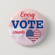 US-Wahlen Jede Abstimmung zählt Button Button