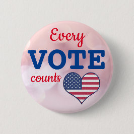 US-Wahlen Jede Abstimmung zählt Button Button