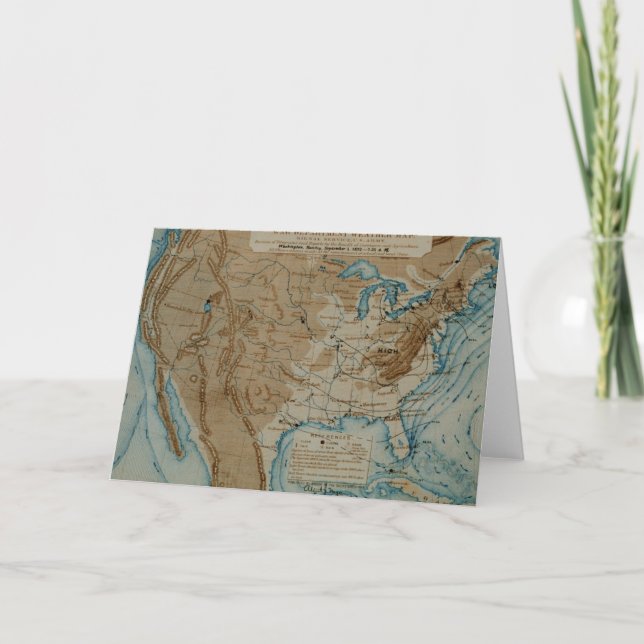 US-Wetterkarte Karte (Vorderseite)