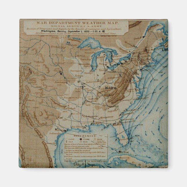 US-Wetterkarte Magnet (Vorne)