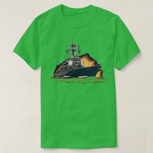 US-Zerstörungsschiff T-Shirt (Design vorne)