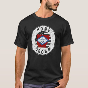 US-Zuhause Grown Arkansas, US-Staatsflagge T-Shirt