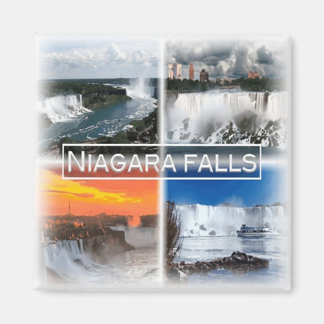 USA0136 Amerika, Vereinigte Staaten, Niagara, Kühl Magnet (Vorne)