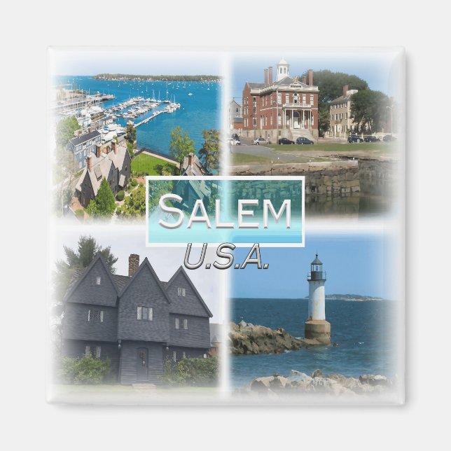 USA0147 Amerika, Vereinigte Staaten, Salem, Kühlsc Magnet (Vorne)