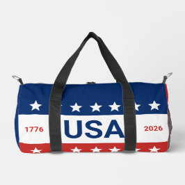 USA 1776 2026 250 Anniversary Red White Blue Duffle Bag