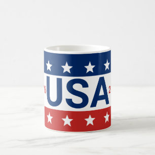 USA 1776 2026 250. Jubiläum Rot Weiß Blau Kaffeetasse