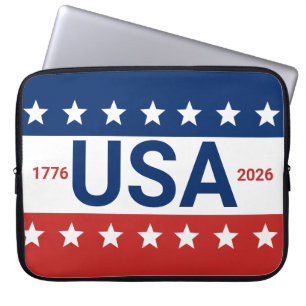 USA 1776 2026 250. Jubiläum Rot Weiß Blau Laptopschutzhülle