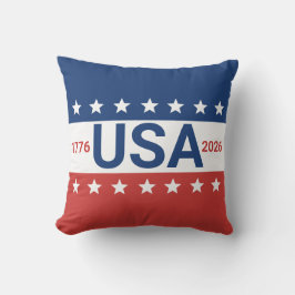 USA 1776 2026 250th Anniversary Red White Blue Kissen