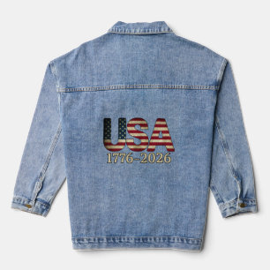 USA 1776-2026 Patriotisch Jeansjacke