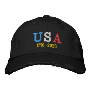 USA 1776-2026 Semiquincentennial Stickerei Bestickte Baseballkappe