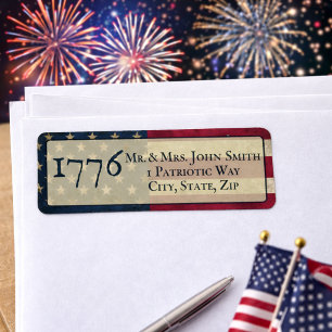USA 1776 American Flag Rücksendeadresse