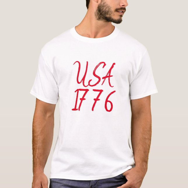 USA 1776 Men's Basic T - Shirt (Vorderseite)