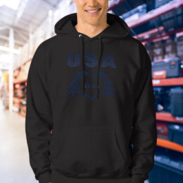 USA 1776 Skeleton Heart Hands Patriotic Hoodie