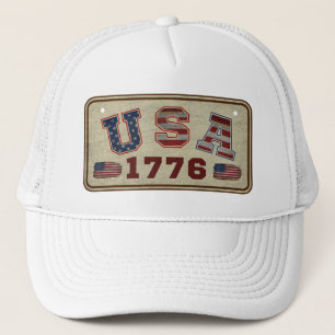 USA 1776 Vintage amerikanische Flagge Truckerkappe