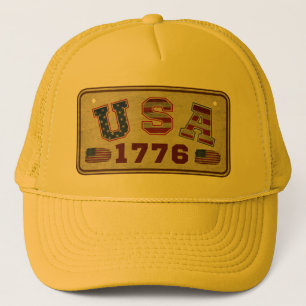 USA 1776 Vintage amerikanische Flagge Truckerkappe