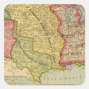 USA, 1900 QUADRATISCHER AUFKLEBER