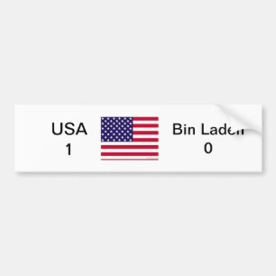USA 1 gegen Bin Laden 0 Autoaufkleber