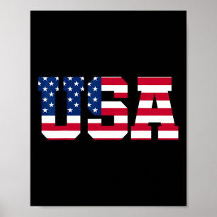 USA 1 Patriotische amerikanische Flagge Männer Fra Poster