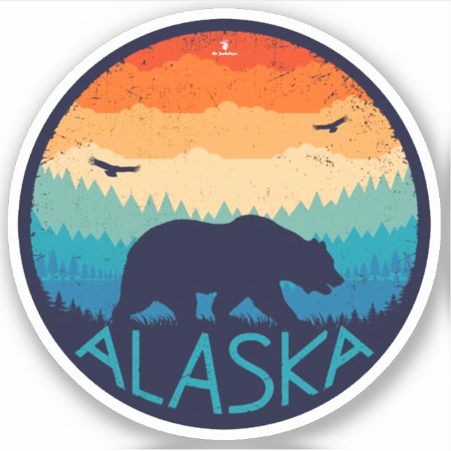 " USA: 2020/heute Alaska - GRiZZLy Bear ... Aufkleber (Vorderseite)