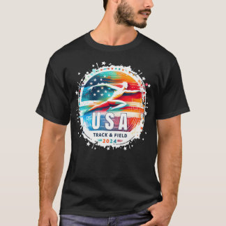 USA 2024 Go United Staaten America 2024 USA Track T-Shirt