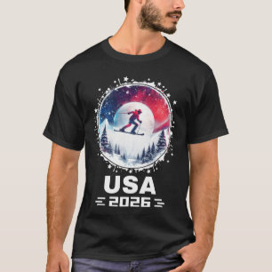 USA 2026 Go Vereinigte Staaten Wintersport USA-Tea T-Shirt
