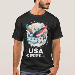 USA 2026 Go Vereinigte Staaten Wintersport USAeam  T-Shirt