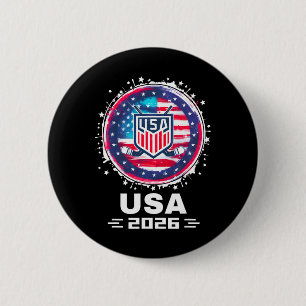 Usa 2026 Hockey Amerikanische Flagge Frauen Männer Button