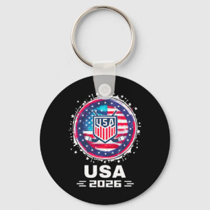 Usa 2026 Hockey Amerikanische Flagge Frauen Männer Schlüsselanhänger